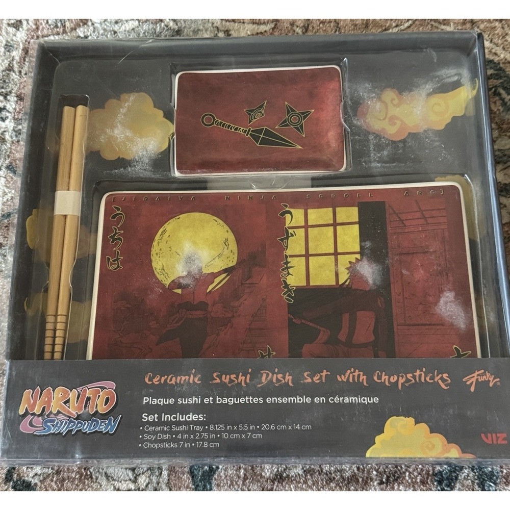 Naruto Shippuden Exclusive Ninja‎ Scroll Sushi Set - New!